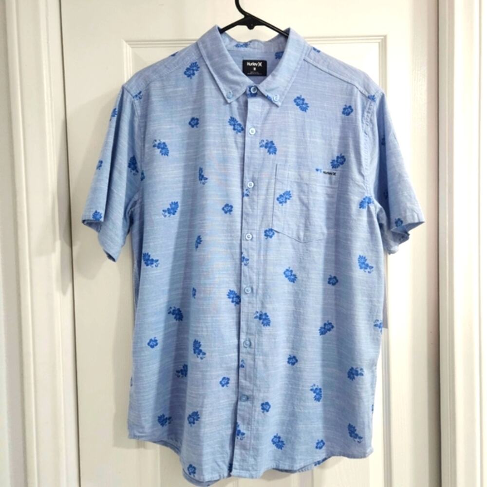 ❤️NWT❤️ Hurley Nautica Blue Floral Men's Shirt - Small